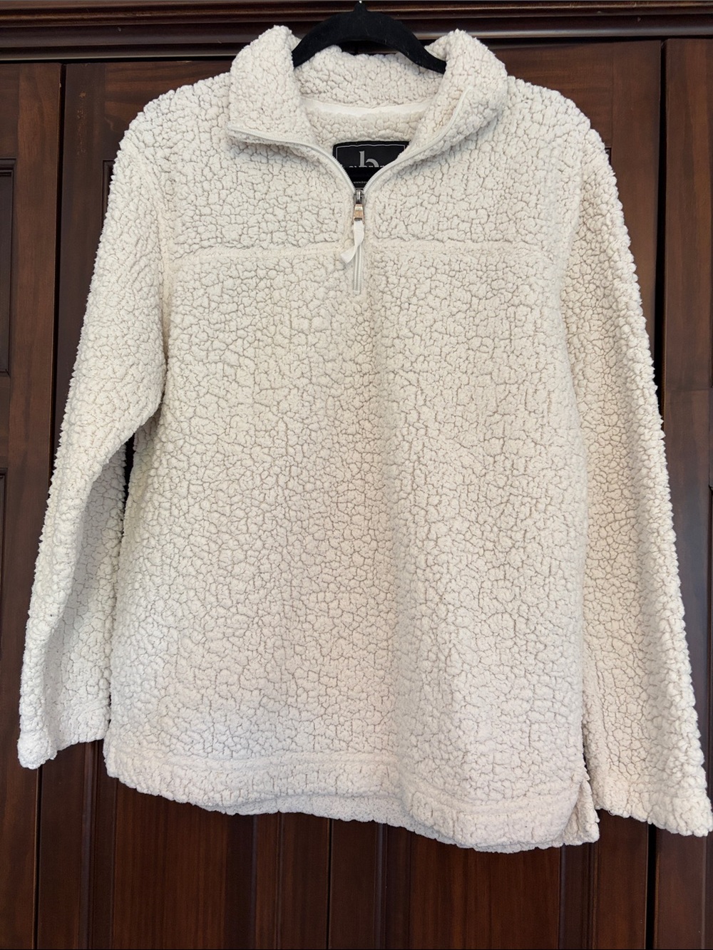 boxercraft Cream Sherpa Quarter-Zip Pullover